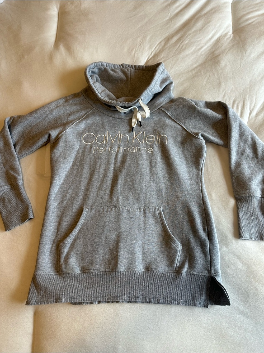 Calvin Klein Gray Cowl-Neck Pullover Sweater